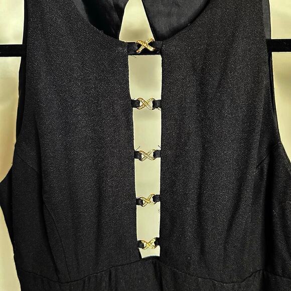 Jessica McClintock Gunne Sax Maxi Dress Women's Black Size 5/6 - Picture 4 of 6